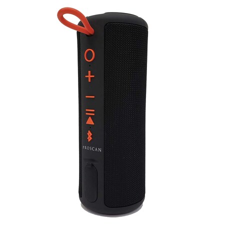 Proscan Portable Bluetooth Speaker with Waterproof Rubberized Finish and Cloth Trim, PSP953 Black PSP953-BLACK